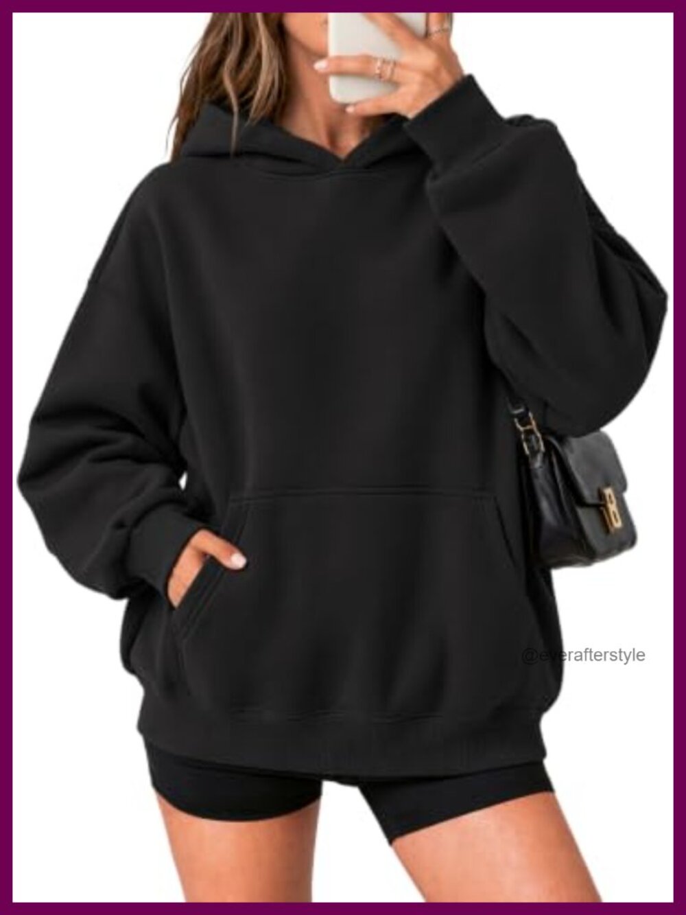 Oversized Fleece Hoodie Sweatshirt with Pocket Cotton Poly Blend